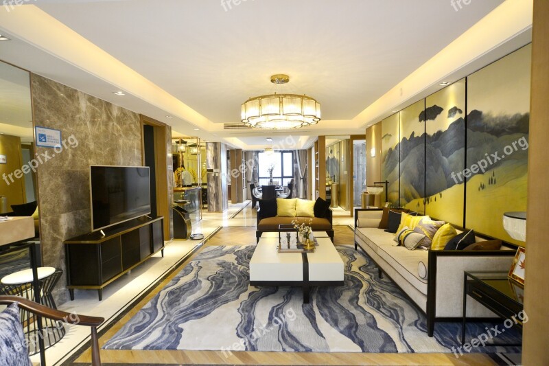 Living Room Big Luxurious Free Photos