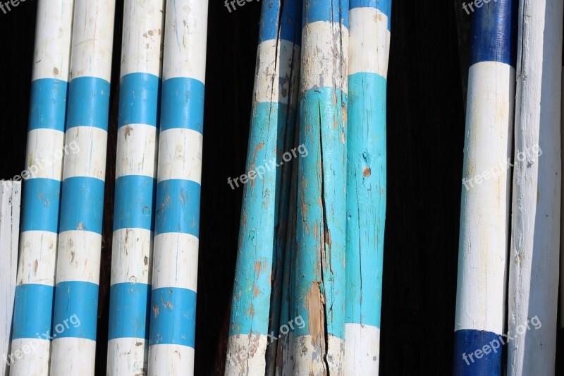 Jump Bar Obstacle Rod Blue White Free Photos