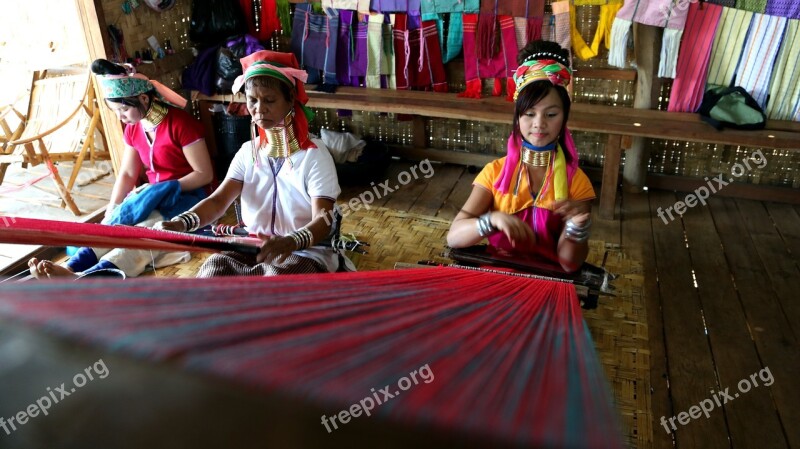 Long-necked Tribe Weaving Copper Ring Free Photos