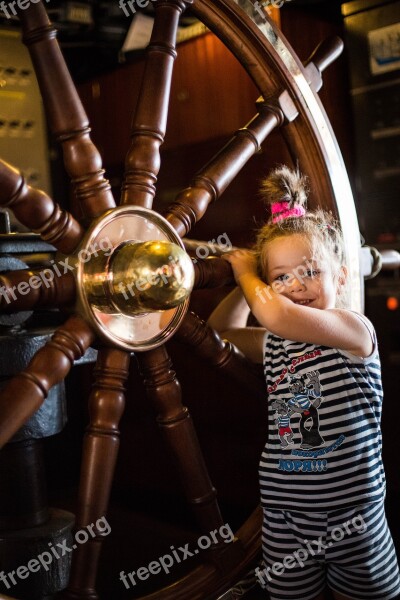 Ship Wheel Young Girl Young Girl Wheel