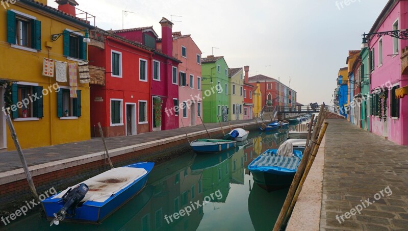 Venice Burano Island Italy Free Photos