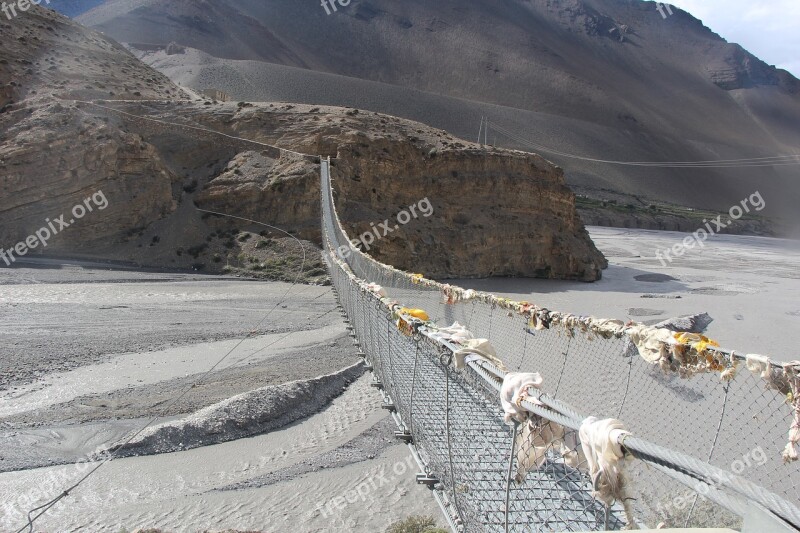 Bridge Kagbeni Jomsom River Trekking