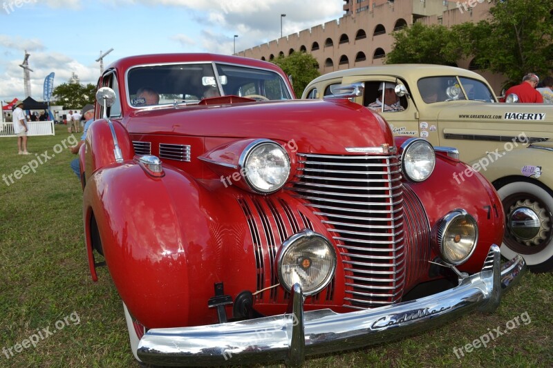 Car Red Red Car Auto Automobile