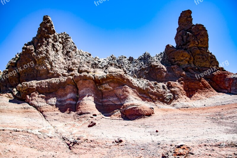 Cliff Lava Sky Tenerife Rock