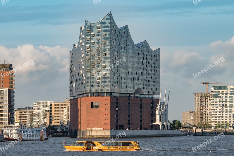 Elbe Philharmonic Hall Elphi Hamburg Hamburg Port Elbphilharmonie-side View