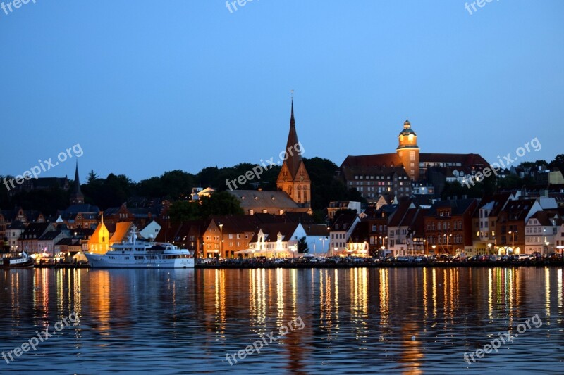 City Port Flensburg Germany Water