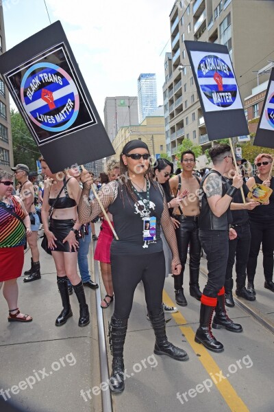 Black Lives Matter Toronto Pride 2017 Dyke March Protest Placard