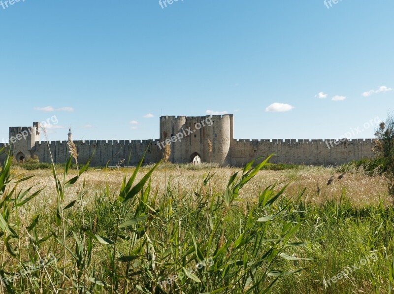 Ramparts Aigues-mortes France Acute Dead Heritage