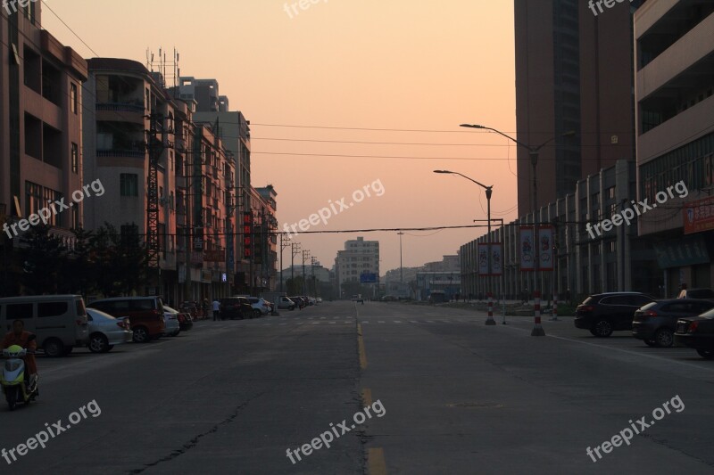 Sunrise Early In The Morning Street Free Photos