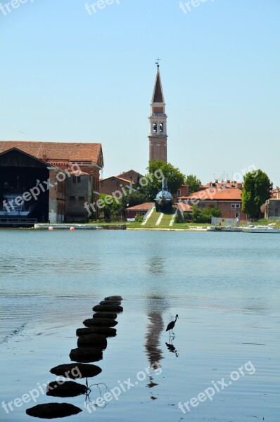 Steeple Heron Mirroring Water Submarine