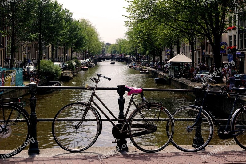 Amsterdam Channel Cruise Bike Water