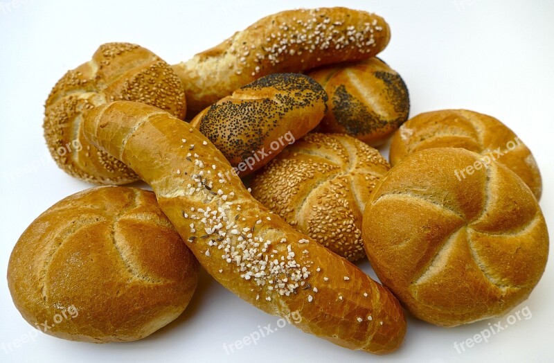 Roll Salt Bar Kaiser Roll Sesame Seed Bun Breakfast