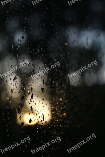 Rain Glass Within Wet Drops