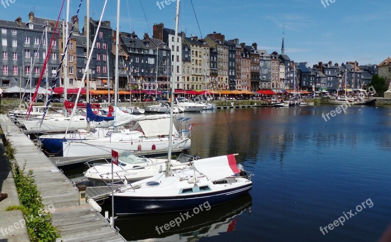 Honfleur Atlantic The Village Of Port Port Sailing Boats