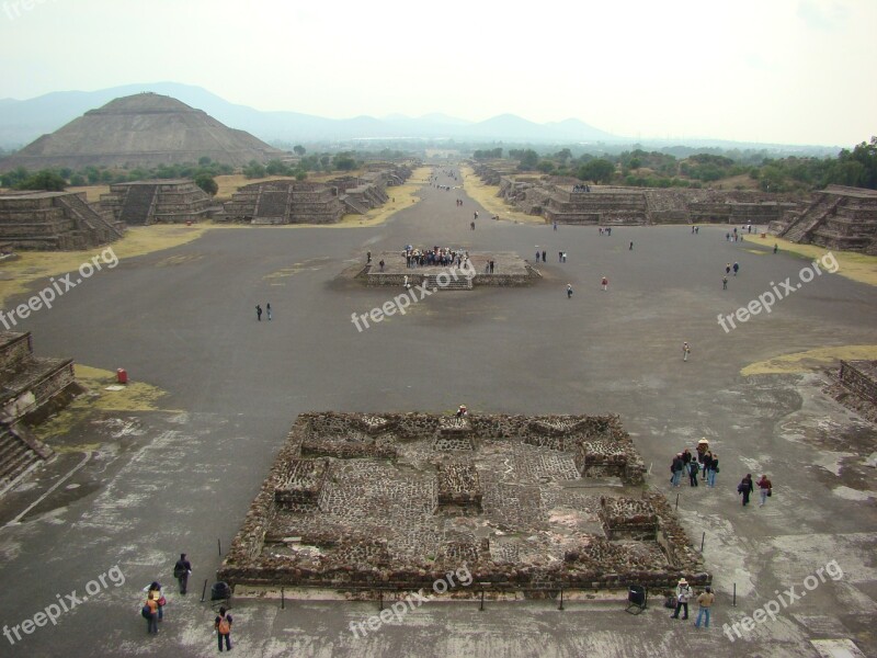 Teotihuacan Pyramids Mexico Vestige Prehispanic