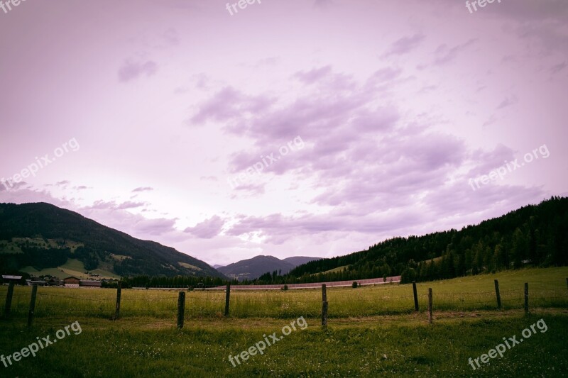 Valley Austria Alpine Purple Sky Purple