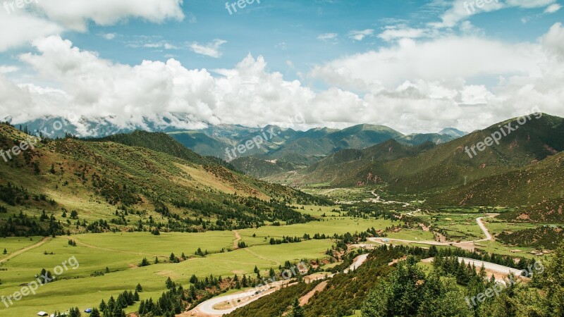 The Scenery Tibet The Qinghai-tibet Plateau Free Photos