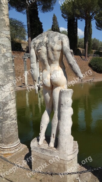 Villa Adriana Statue Rome Ancient Rome Sculpture