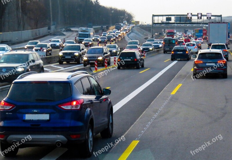 Traffic Jam Vehicles Highway Auto