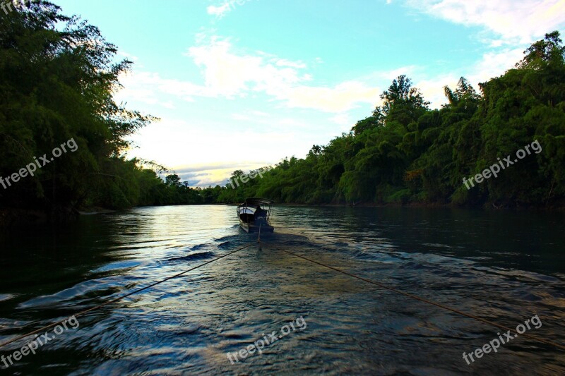 River Thailand South-east Asia Boat Free Photos