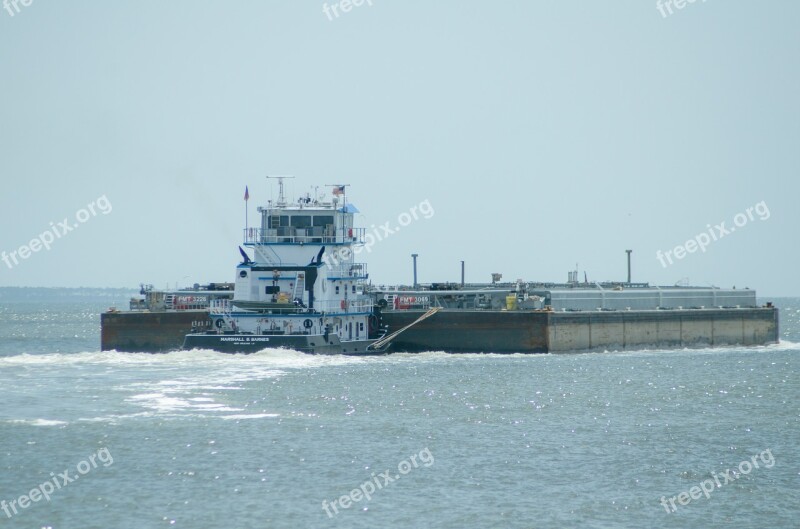 Tug Boat Transport Sea Water