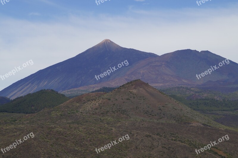 El Teide Teide Summit Landscape Tenerife