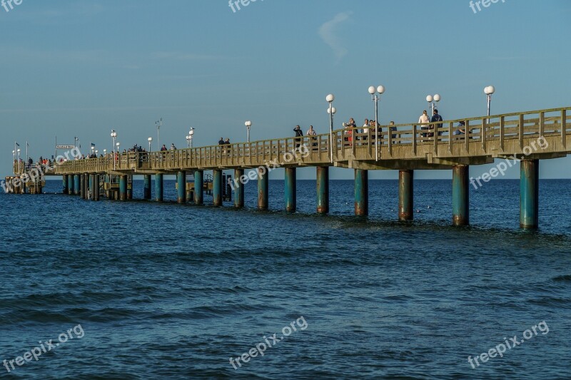 Sea Bridge Binz Rügen Island Baltic Sea Island