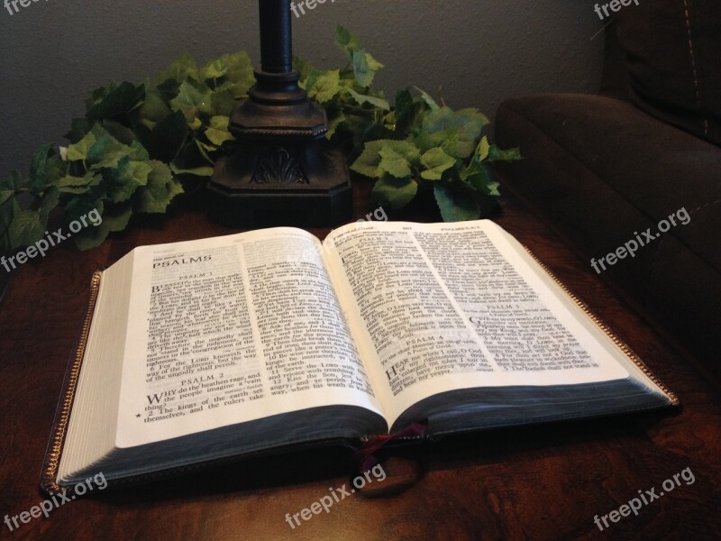 Bible Psalms Open Book Book Free Photos