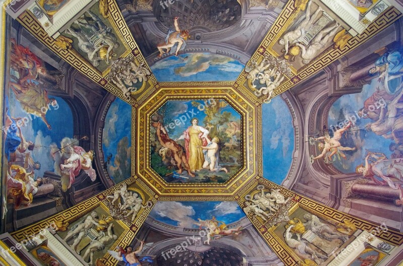 Italy Vatican Museum Ceiling Dome