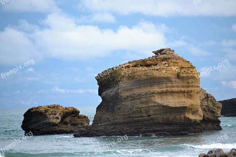 Biarritz France Beach Landscape Costa