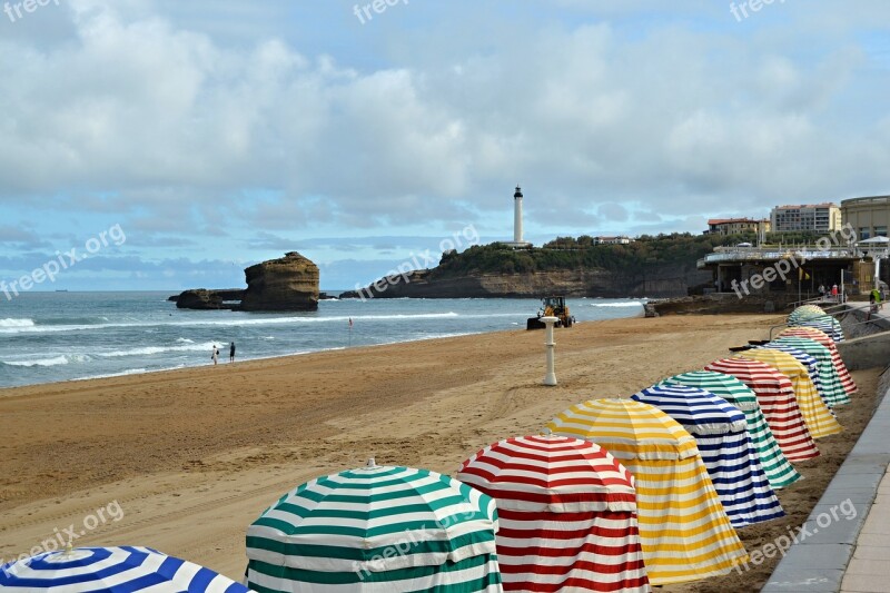 Biarritz France Beach Landscape Costa