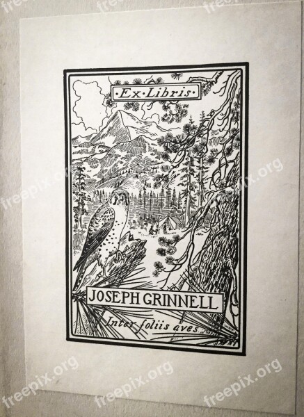 Book Book-plate Ex-libris Forest Grinnell