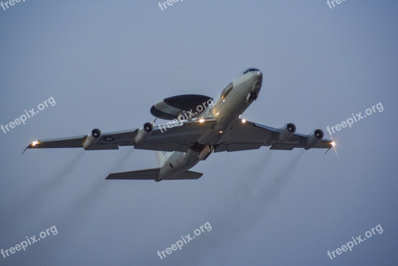 E-3 Awacs Airborne Warning And Control System Aircraft Radar