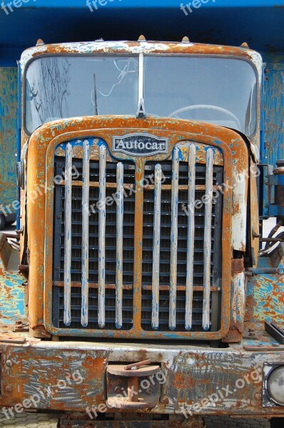 Autocar Truck Rust Commercial Vehicle Free Photos