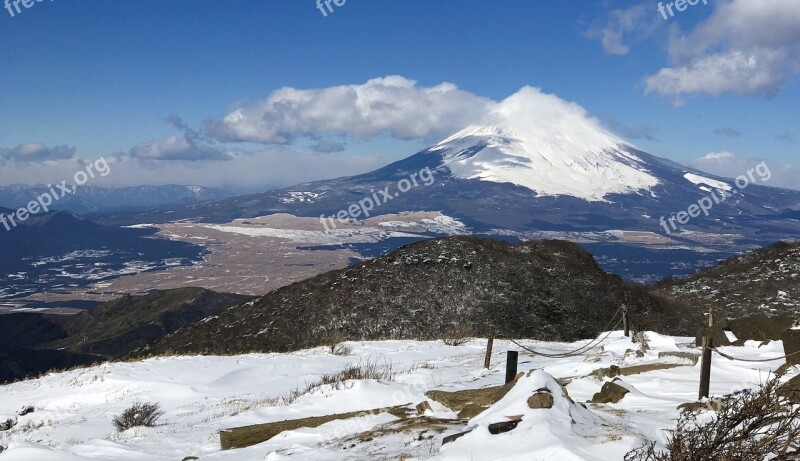 Snow Mountain Winter Japan Natural