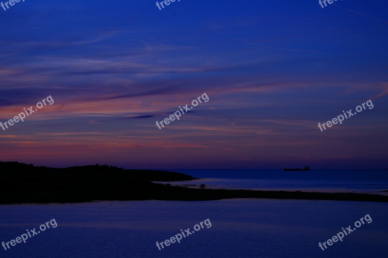 Sunset Denmark Sea Baltic Sea Coast