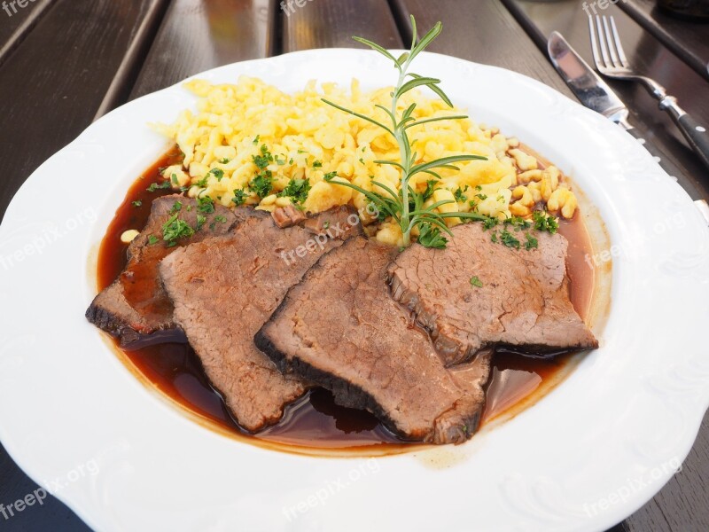 Sauerbraten Meat Meat Dish Pot Roast Braised Roast