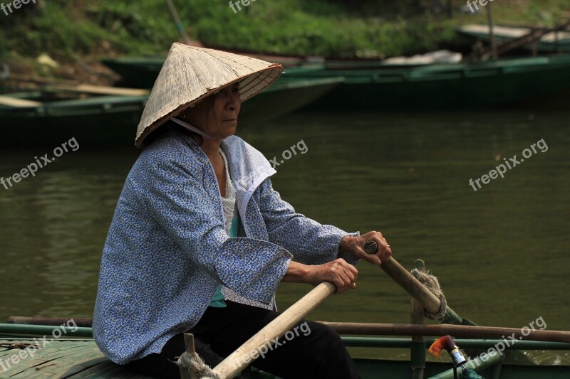 Viet Nam Vietnamese River Oar Raft