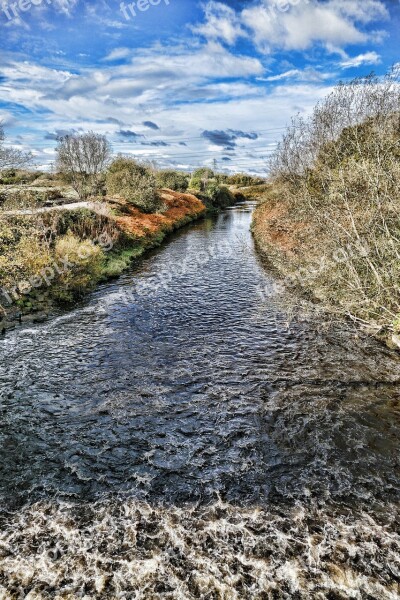 Urmston River Mersey Water England