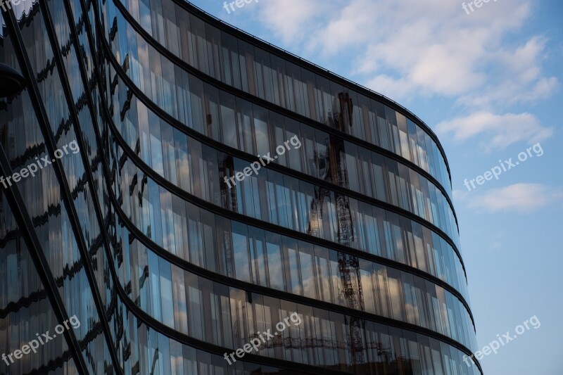 Glass Facade Modern Architecture Office Building Glass Front Facade