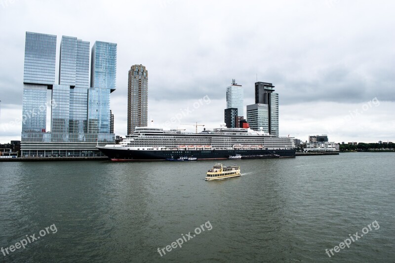 Rotterdam Architecture Buildings Water Cityscape