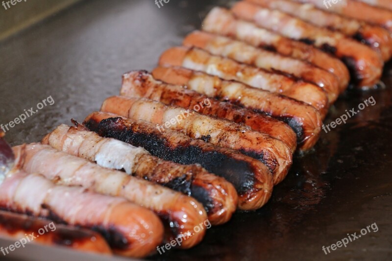 Sausages Bacon Fried Free Photos