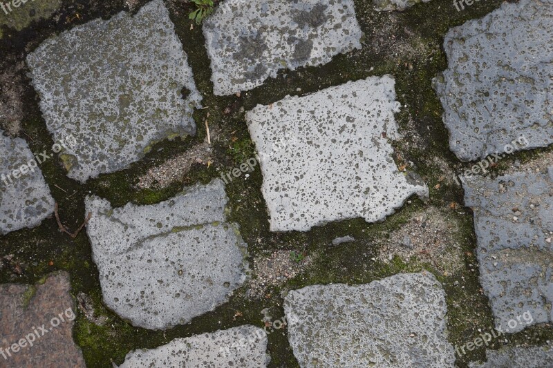 Road Paving Stone Background Stones Away