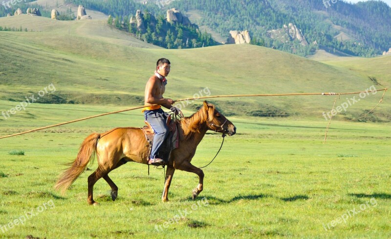 Wrangler Horse Herder Cowboy Cattleman Mongolian