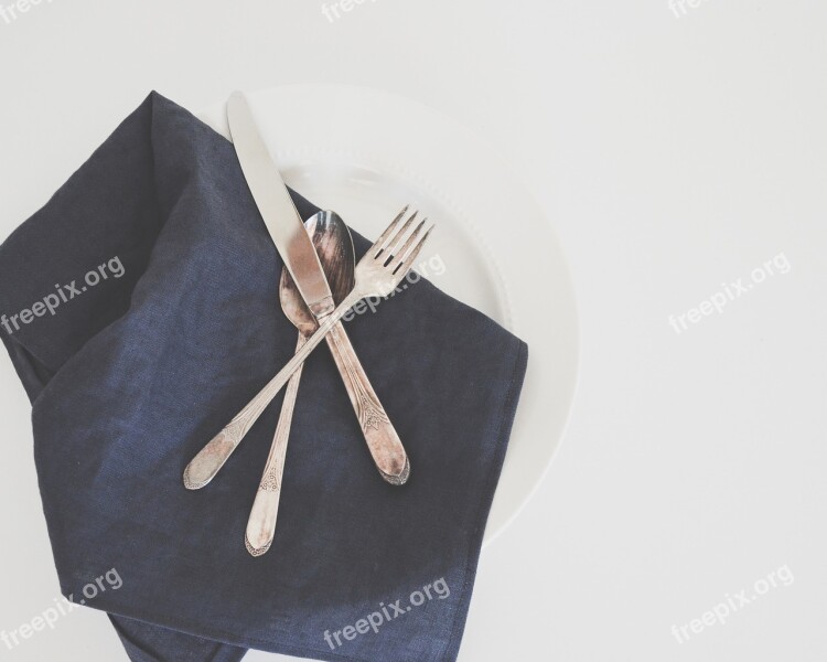 Table Setting Silverware Dinner Plate Still Life