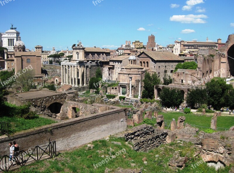 Italy Rome The Roman Forum Tourism Attraction