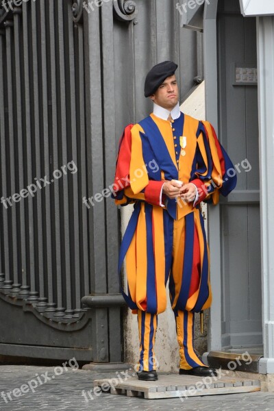 Guard Vatican Rome Italy Religion