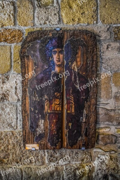 St Paraskevi Icon 16th Century Old Damaged