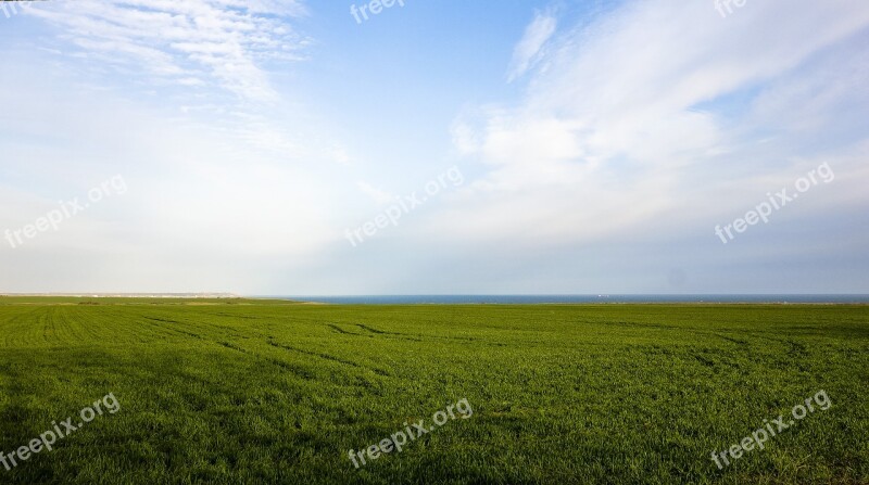 Field Sea Sky Horizon Odessa