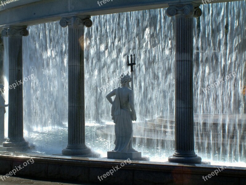 Poseidon Everland Fountain Free Photos